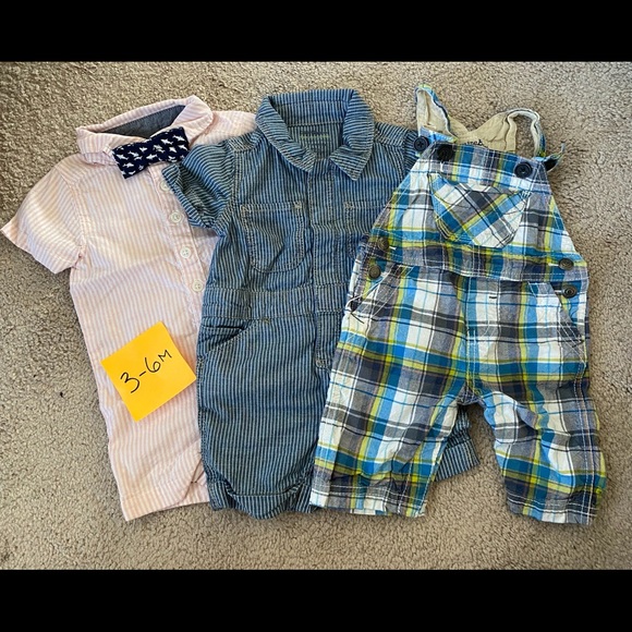 Baby Easter and Summer Rompers and Overalls Lot - Picture 1 of 1